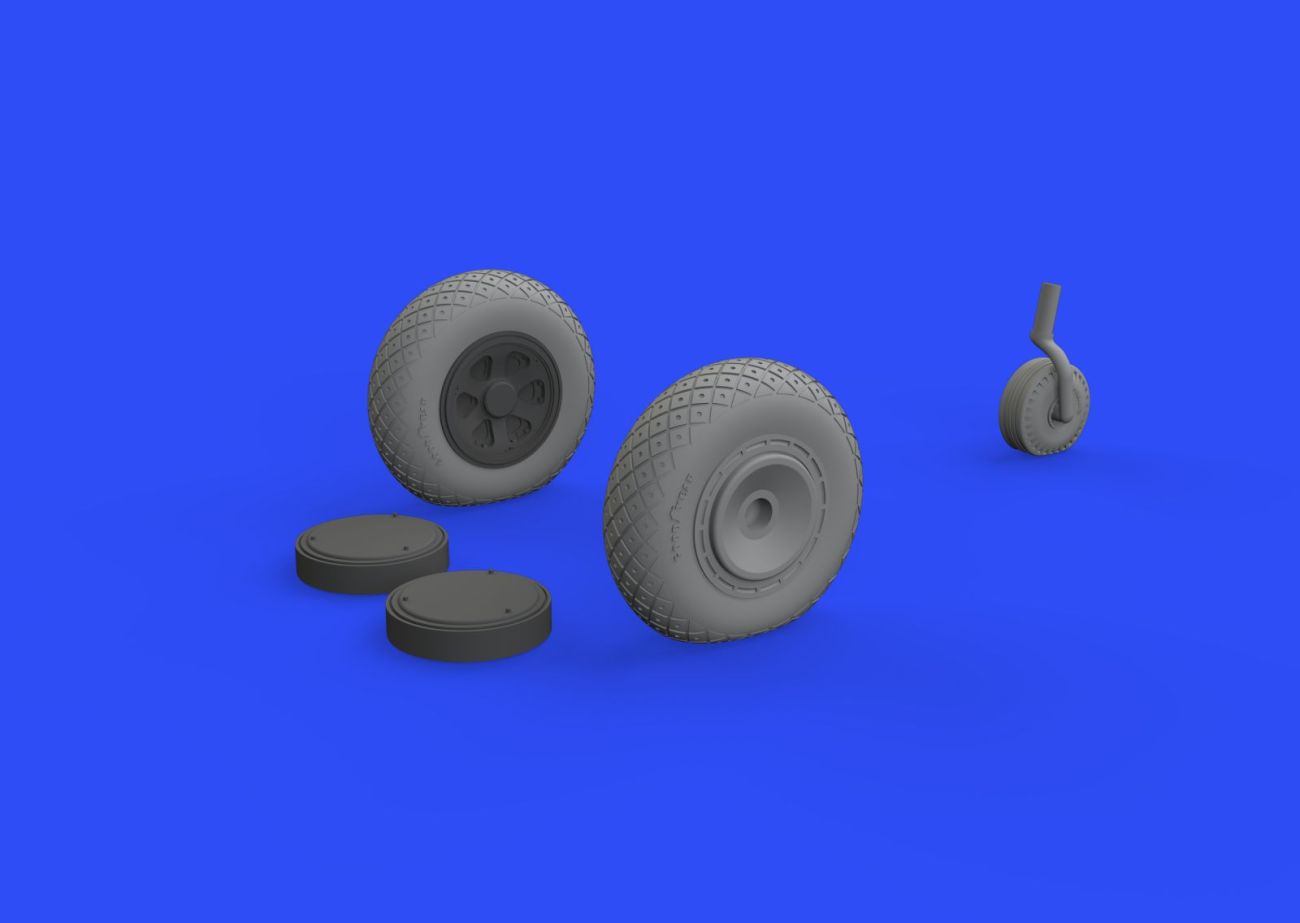 1:72 P-47D wheels