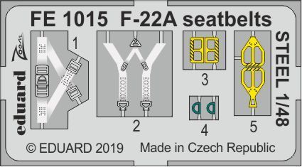 1:48 F-22A seatbelts STEEL