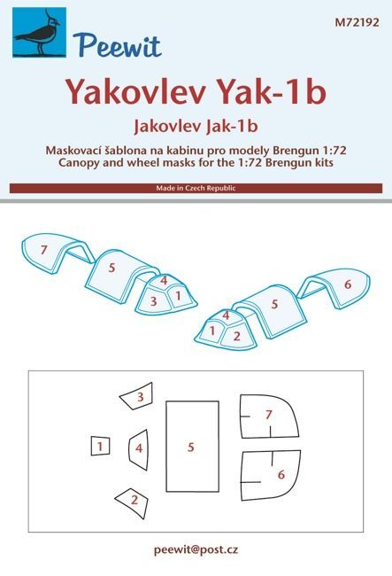 1:72 Yakovlev Yak-1B (designed to be used with Brengun kits)