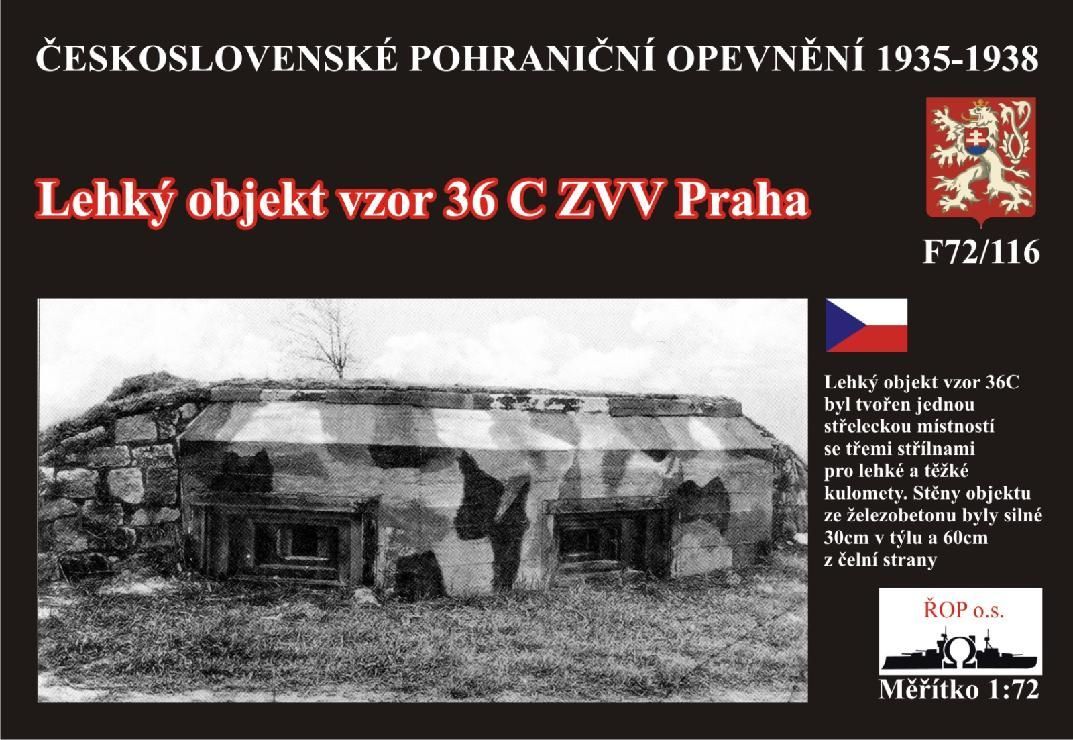 1:72 Lehký objekt vzor 36 C ZVV Praha