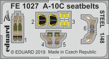 1:48 A-10C seatbelts STEEL