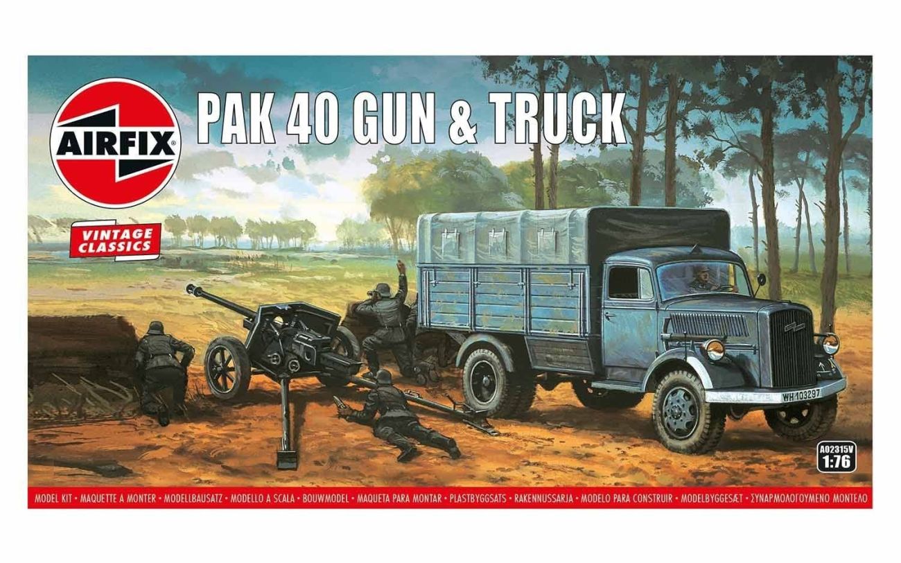 1:76 PAK 40 Gun & Truck