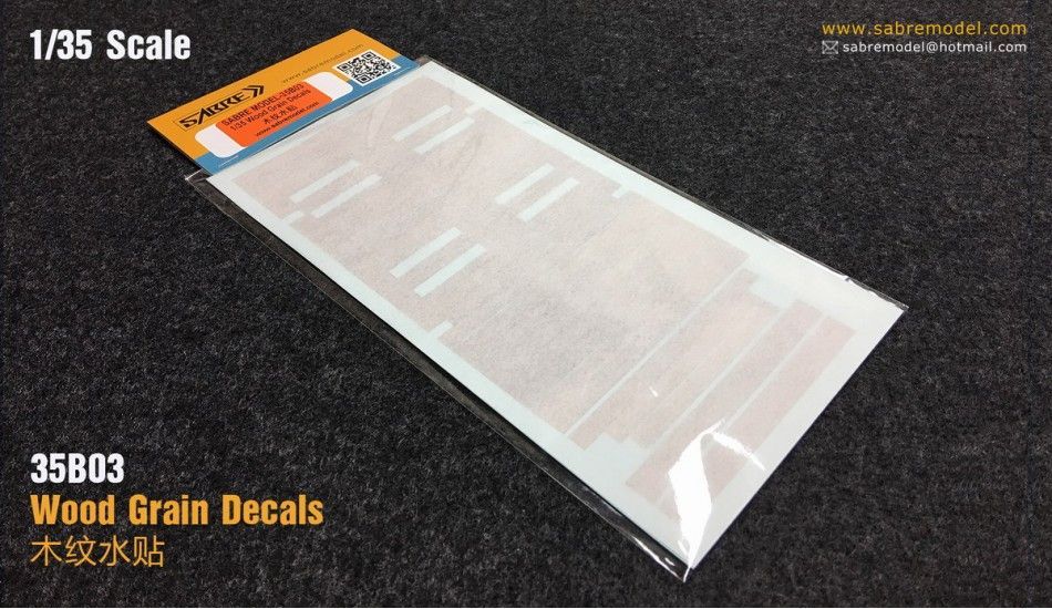 1:35 Complete Wood Grain Decals for railcar deck (For SABRE 35A05)