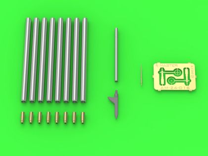 1:24 Republic P-47D Thunderbolt - Browning .50 blast tubes, gunsight and Pitot Tube