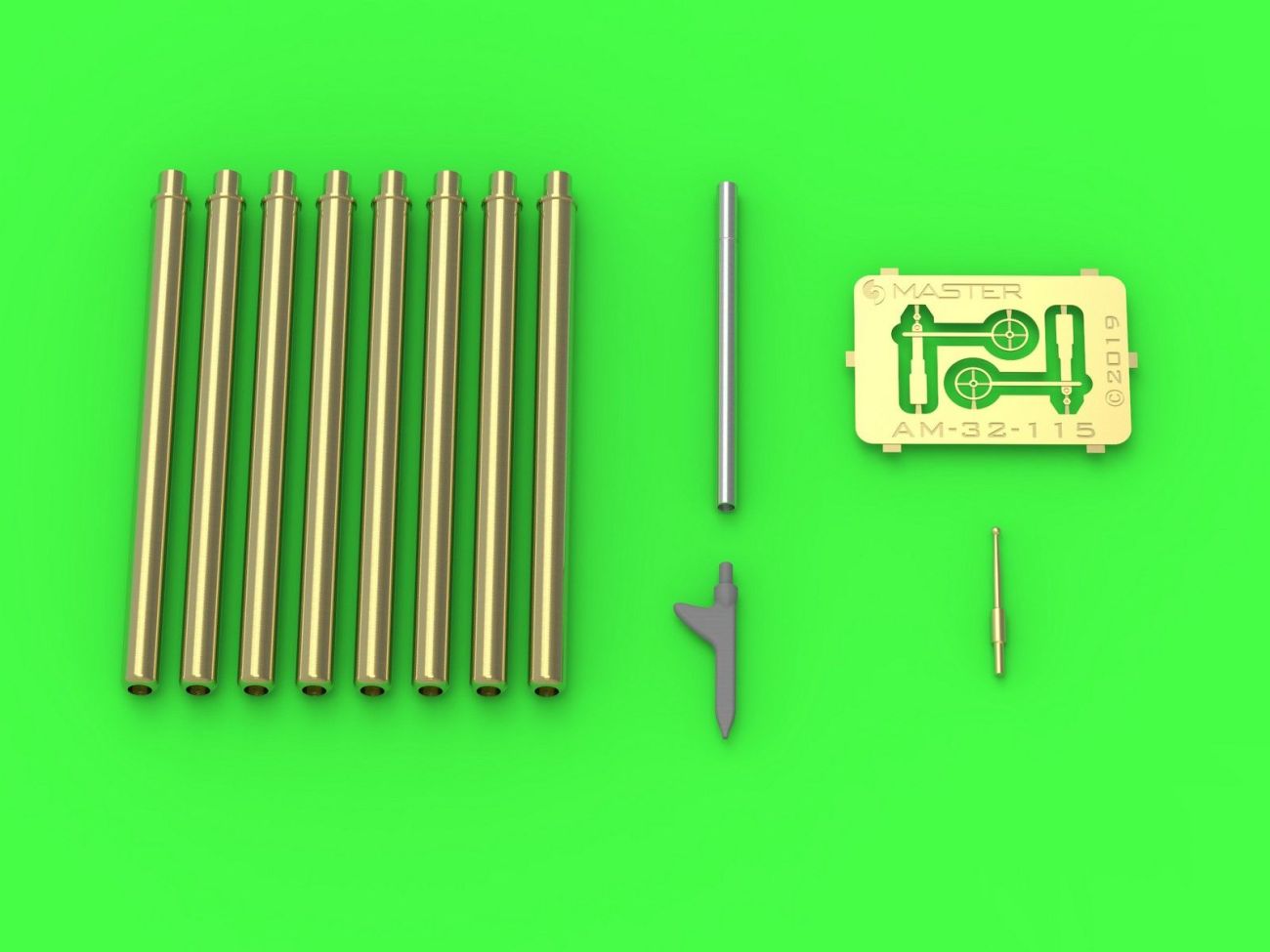 1:32 Republic P-47D/P-47N Thunderbolt - Browning .50 blast tubes, gunsight and Pitot Tube