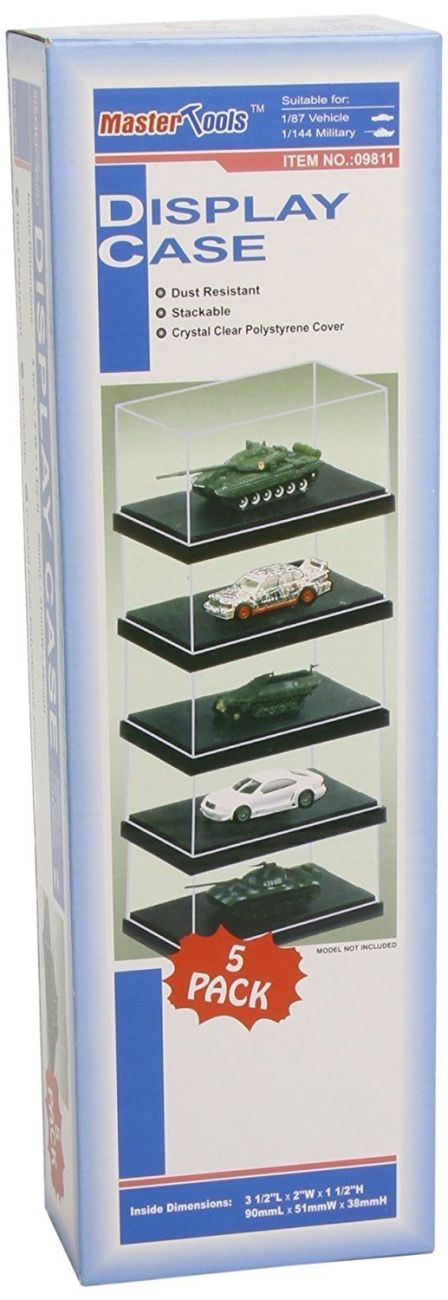 Display Case Vitrine - 5 Pieces 90mm x 51mm x 38mm