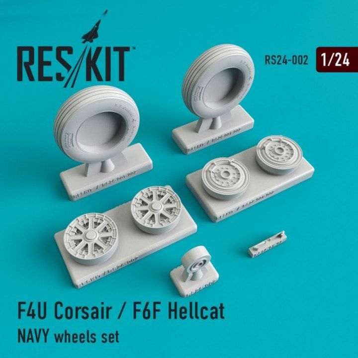 1:24 F4U Corsair/F6F Hellcat NAVY wheels set