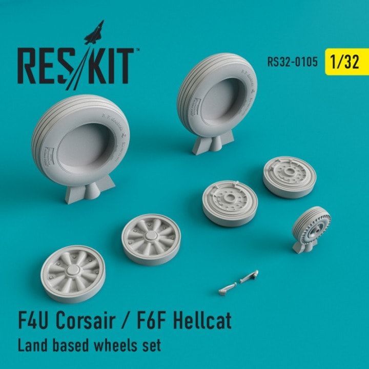 1:32 F4U Corsair/F6F Hellcat Land based wheels set