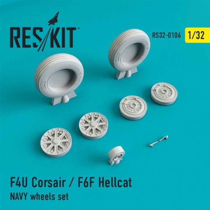 1:32 F4U Corsair/F6F Hellcat NAVY wheels set