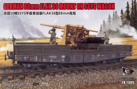 1:72 German 88mm FLAK 36 Mount on SSYS Wagon