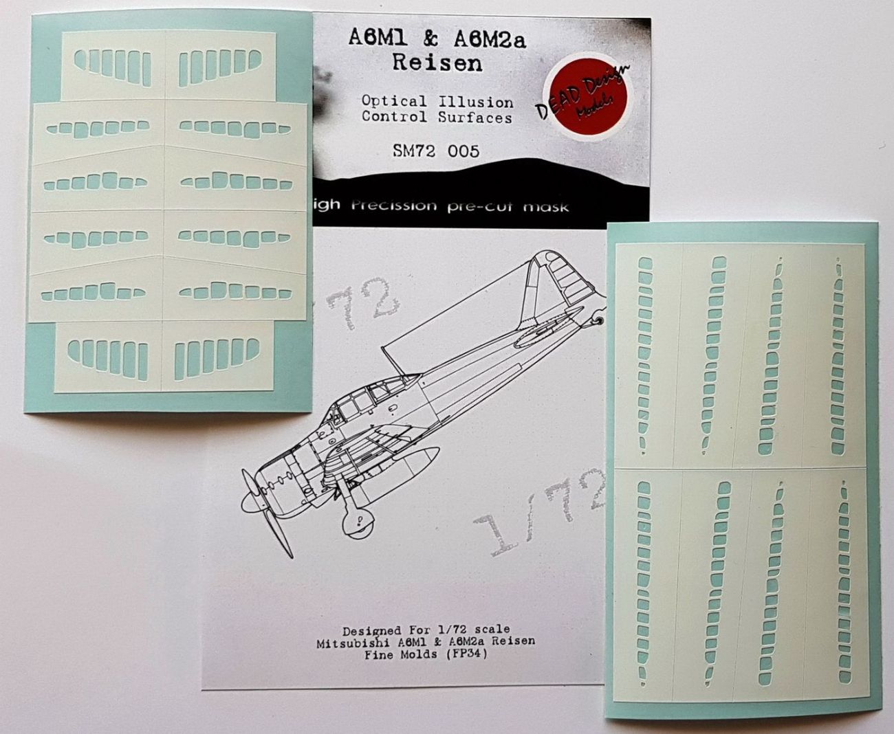 1:72 A6M1 & 2a Reisen/Zero Control Surfaces