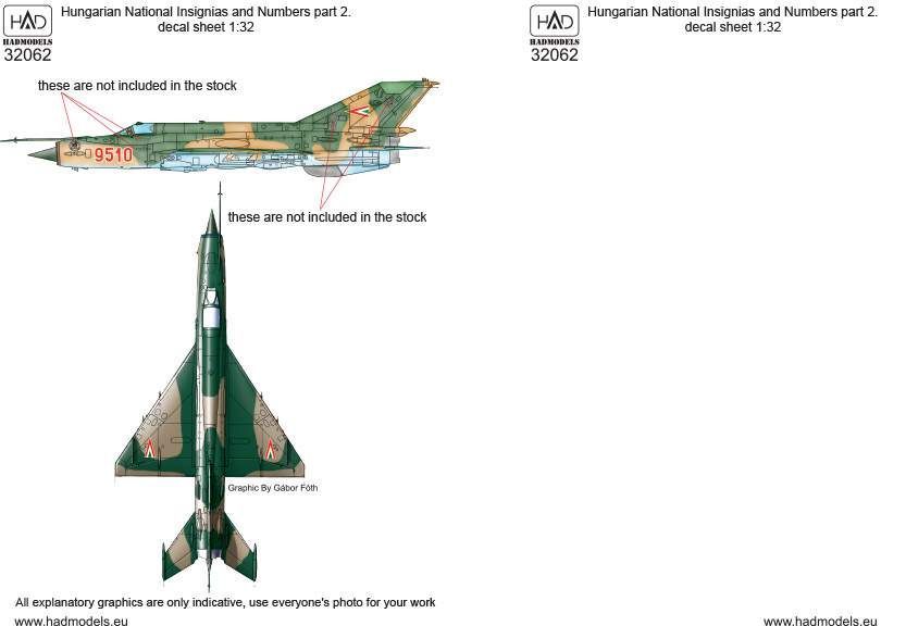 1:32 Hungarian National insignias and numbers (1990-1998)