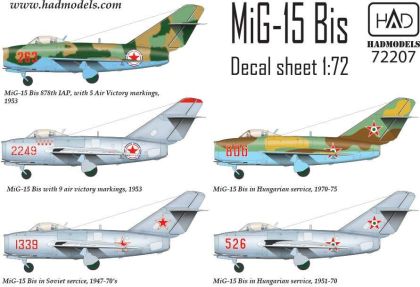 1:72 MiG-15 Bis (North Corea, Soviet, Hungarian)