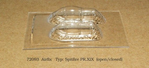1:72 Spitfire PR. XIX Canopy (Open-Closed) (for Airfix)