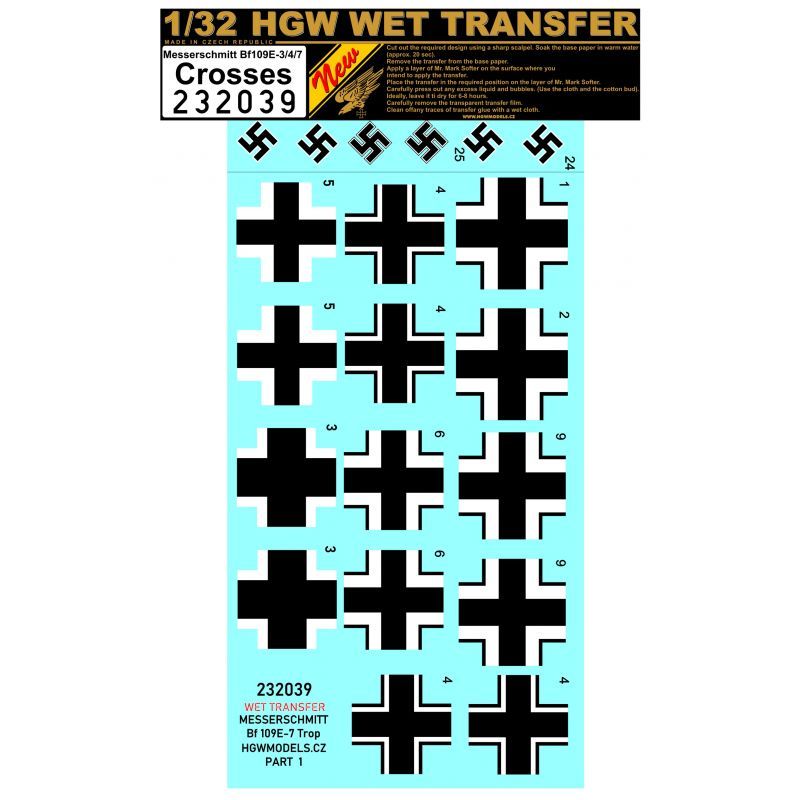 1:32 Bf109 E-3/4/7 - crosses