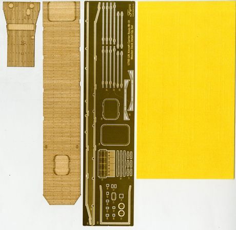 1:700 Imperial Japanese Navy Aircraft Carrier Ryujo First Refit Wooden Deck Stickers