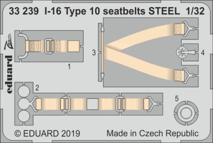 1:32 Polikarpov I-16 Type 10 seatbelts STEEL