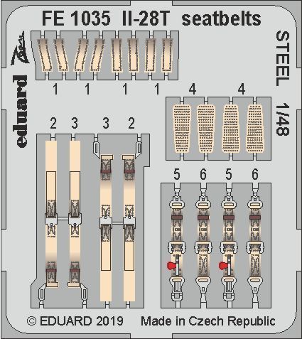 1:48 Ilyushin Il-28T seatbelts STEEL