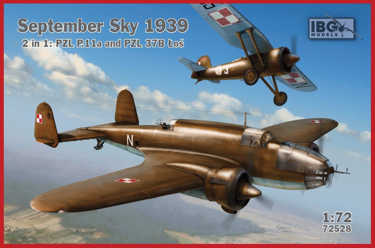 1:72 September Sky 1939 - 2 in 1 - PZL 37B ?oś and PZL P.11a