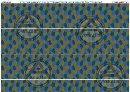 1:24 4 colour “lozenge” full pattern width for upper flying surfaces(factory fresh)