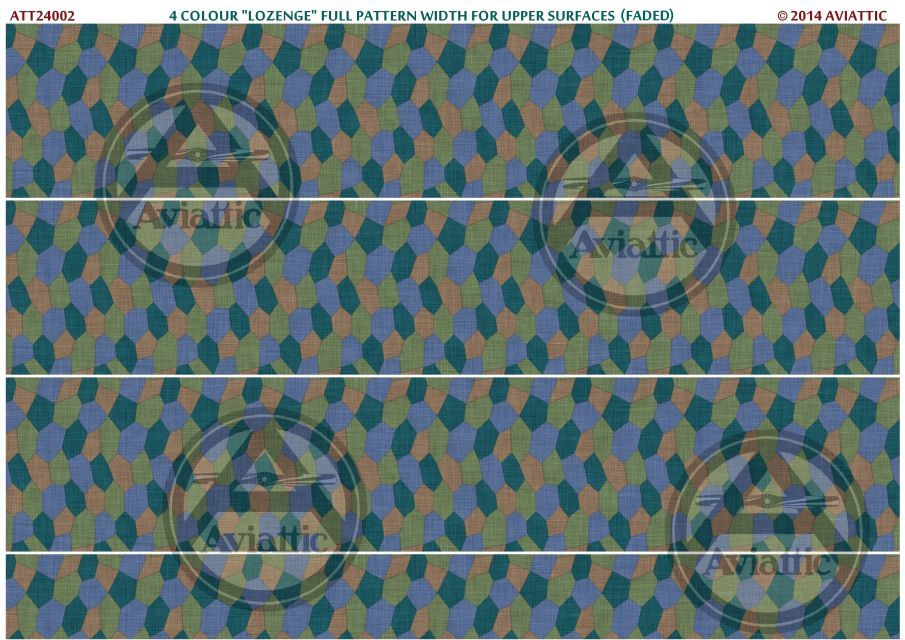 1:24 4 colour “lozenge” full pattern width for upper flying surfaces (faded)