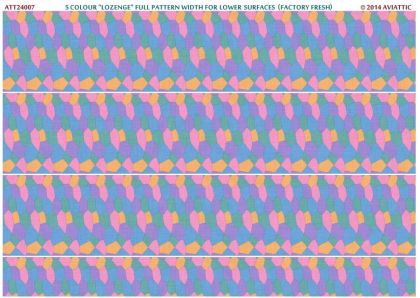 1:24 5 colour “lozenge” full pattern width for lower flying surfaces (factory fresh)