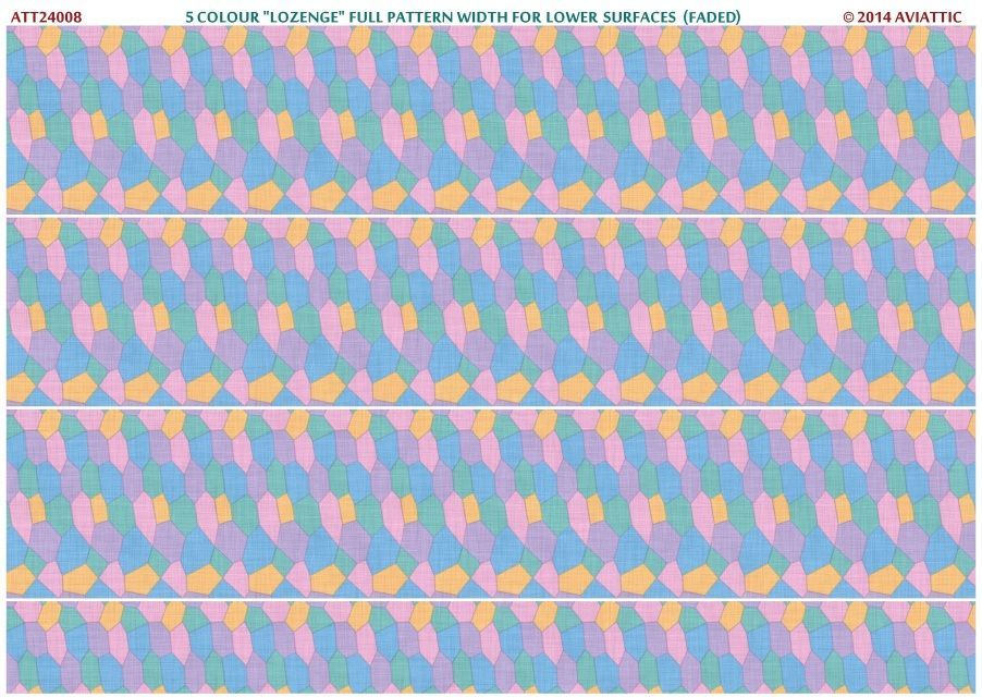 1:24 5 colour “lozenge” full pattern width for lower flying surfaces (faded)