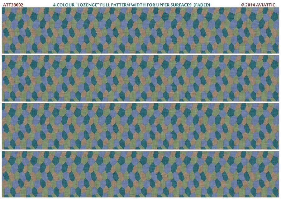 1:28 4 colour “lozenge” full pattern width for upper surfaces (faded)