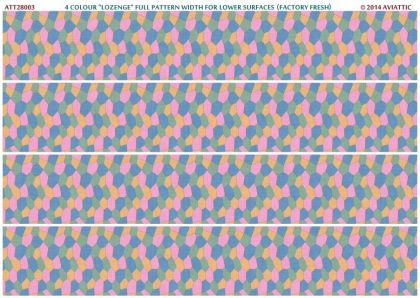 1:28 4 colour “lozenge” full pattern width for lower surfaces (factory fresh)