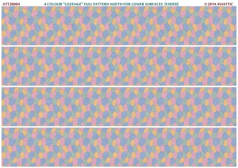 1:28 4 colour “lozenge” full pattern width for lower surfaces (faded)
