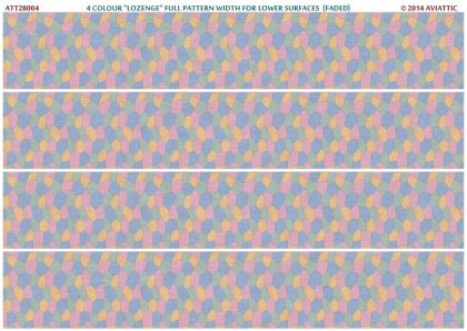 1:28 4 colour “lozenge” full pattern width for lower surfaces (faded)