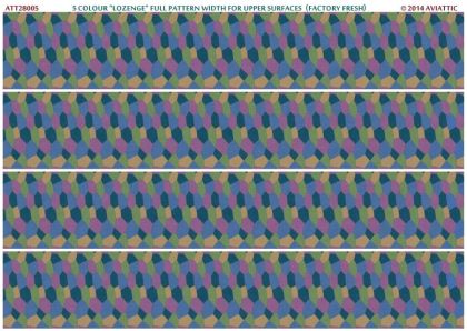 1:28 5 colour “lozenge” full pattern width for upper surfaces (factory fresh)