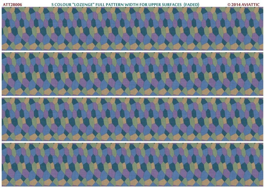 1:32 5 colour “lozenge” full pattern width for upper surfaces (faded)
