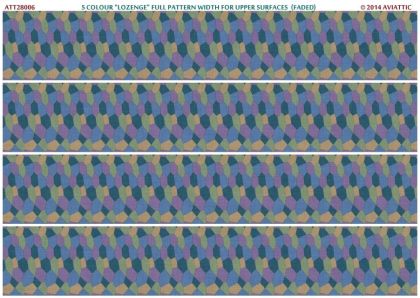 1:32 5 colour “lozenge” full pattern width for upper surfaces (faded)