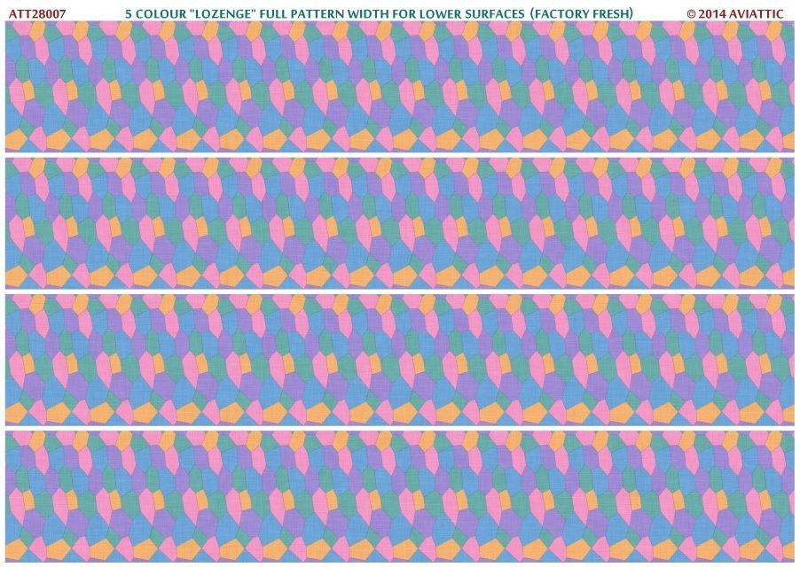 1:28 5 colour “lozenge” full pattern width for lower surfaces (factory fresh)