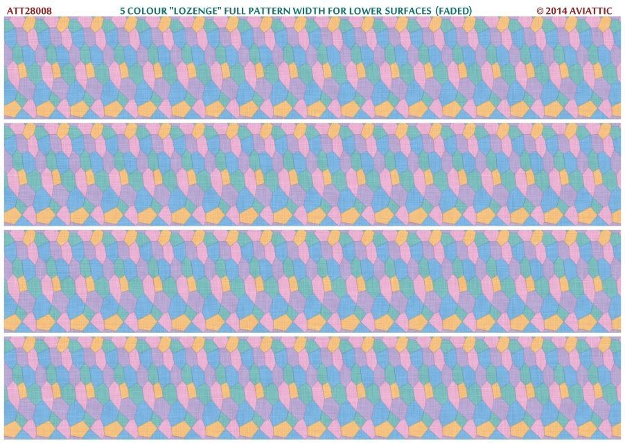 1:28 5 colour “lozenge” full pattern width for lower surfaces (faded)