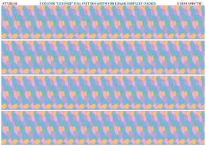 1:28 5 colour “lozenge” full pattern width for lower surfaces (faded)