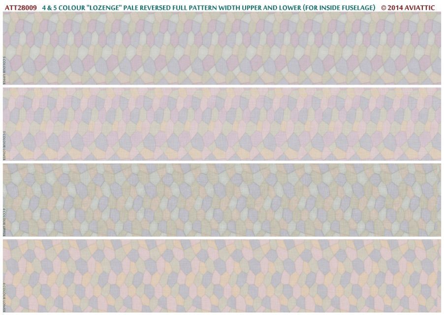 1:28 4 & 5 colour “lozenge” pale reversed full pattern width upper and lower surfaces