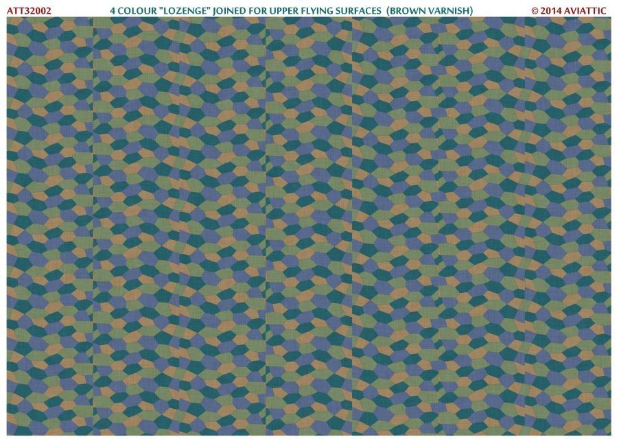 1:32 4 colour “lozenge” joined for upper surfaces (brown varnish)