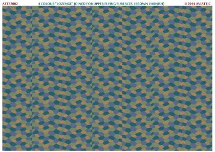 1:32 4 colour “lozenge” joined for upper surfaces (brown varnish)