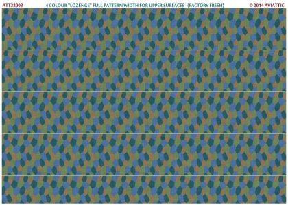 1:32 4 colour “lozenge” full pattern width for upper surfaces (factory fresh)