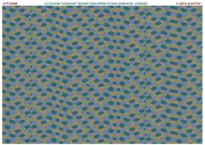 1:32 4 colour “lozenge” joined for upper flying surfaces (faded)