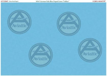 1:32 (Clear Decal Paper) WW1 German Pale Blue Doped Linen 