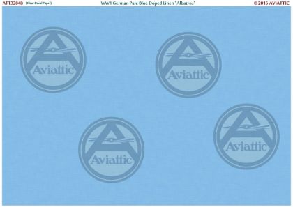 1:32 (White Decal Paper) WW1 German Pale Blue Doped Linen 