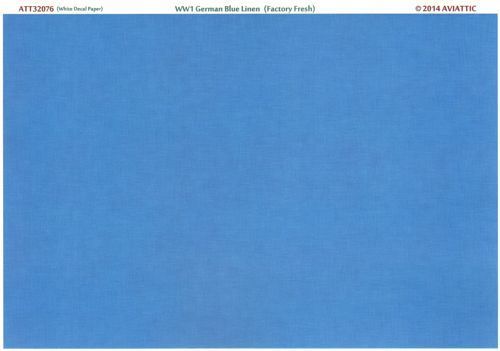 1:32 (white decal paper) WW1 German Blue Linen (factory fresh)