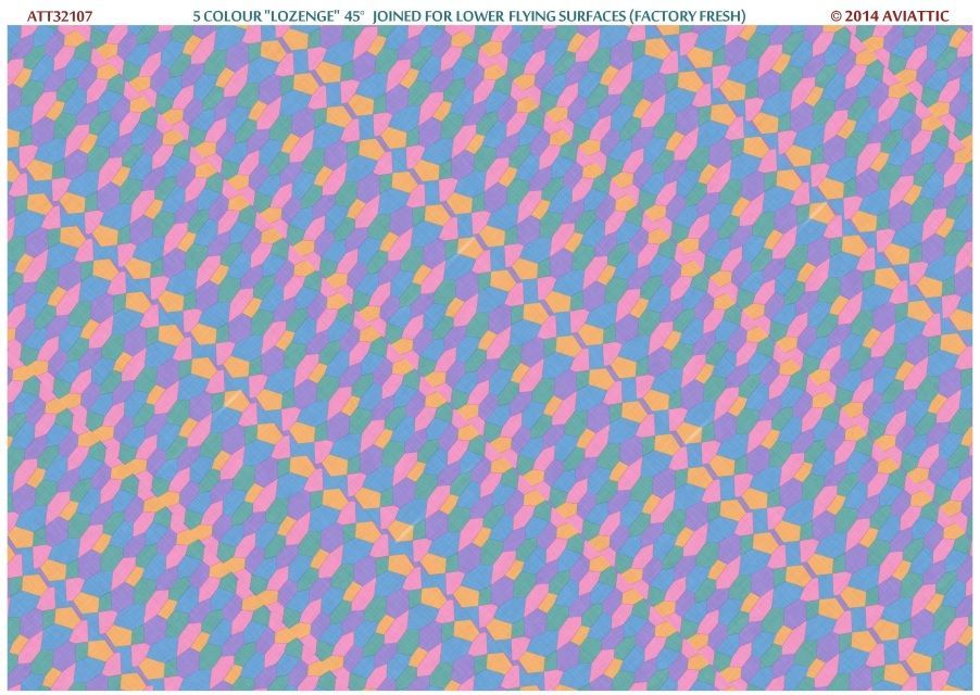 1:32 5 colour “lozenge” 45 degrees joined for lower flying surfaces (factory fresh)
