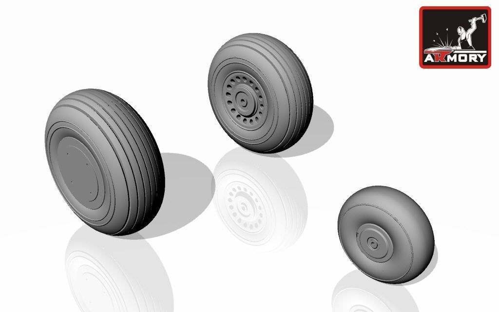 1:72 Douglas A-20G Boston wheels, late