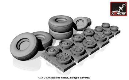 1:72 Lockheed C-130 Hercules wheels, mid type