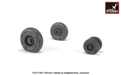 1:72 Grumman F-14D Tomcat wheels w/ weighted tires