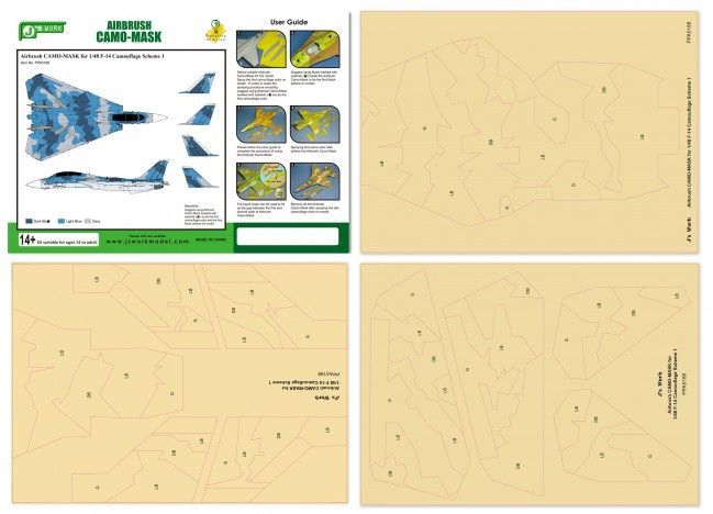 1:48 F-14 Camouflage Scheme 1 camo mask